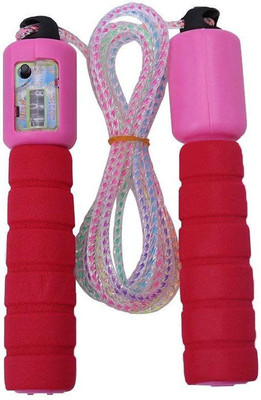 

QUINERGYS Digital Skipping Jump Rope with Counter Timer f Speed Skipping Rope(Red, Length: 320 cm), Multicolor-26