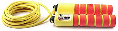 

QUINERGYS Adjustable Skipping Rope, PVC Speed Skip Jump Rope Freestyle Skipping Rope(Yellow, Red, Length: 320 cm), Multicolor-07