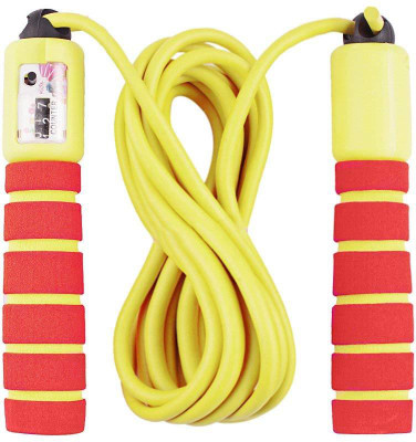 

QUINERGYS ™ Jump Rope Skipping Speed Ropes with Counter Speed Skipping Rope(Yellow, Red, Length: 320 cm), Multicolor-08