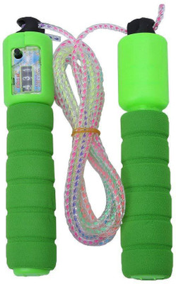 

QUINERGYS Jump Rope Skipping Speed Rope Non-Slip Handle with Counter Speed Skipping Rope(Green, Length: 320 cm), Multicolor-22