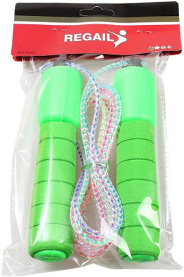 

QUINERGYS ® 8.8 Feet Skipping Rope Adjustable Jump Rope Fitness with Counter Freestyle Skipping Rope(Green, Length: 320 cm), Multicolor-115