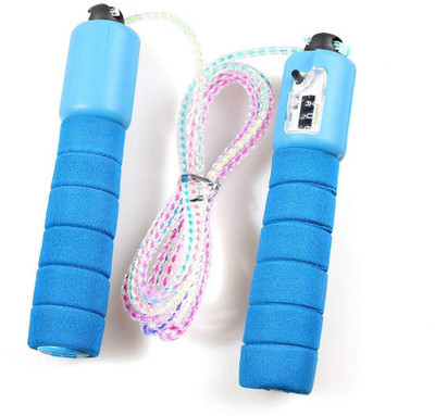 

QUINERGYS ® Rope skipping Adjustable Jump Rope with Counter Freestyle Skipping Rope(Blue, Length: 320 cm), Multicolor-109