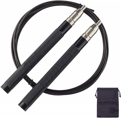 

QUINERGYS ® Jump Rope - Skipping Ropes for Workout and Speed Skip Training Speed Skipping Rope(Black, Length: 320 cm), Multicolor-533