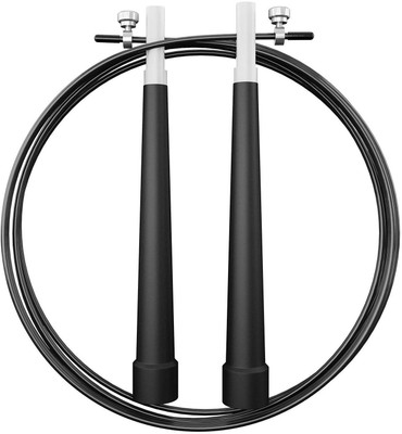 

QUINERGYS ™ 9' Adjustable PVC Jump Rope for Cardio Fitness Speed Skipping Rope(Black, Length: 320 cm), Multicolor-509