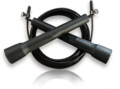 

QUINERGYS ™ Speed Jump Rope - Adjustable & Self-Locking Aluminum Skipping Ropes Speed Skipping Rope(Black, Length: 320 cm), Multicolor-504