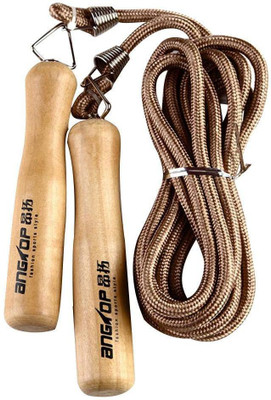 

QUINERGYS ™ Speed Jump Rope with Anti-Slip Wooden Handle Speed Skipping Rope(Brown, Length: 320 cm), Multicolor-562