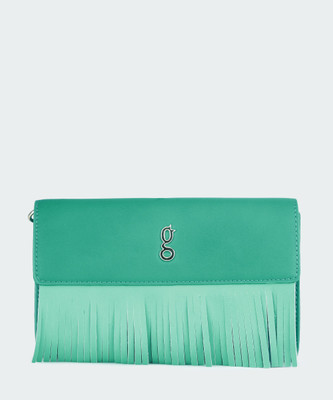 

Global Desi Men Casual Green PU Sling Bag