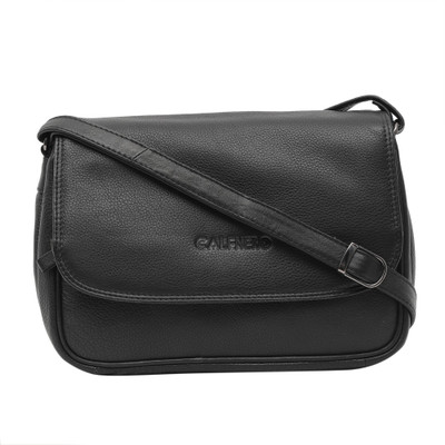 

Calfnero Women Casual Black Genuine Leather Sling Bag