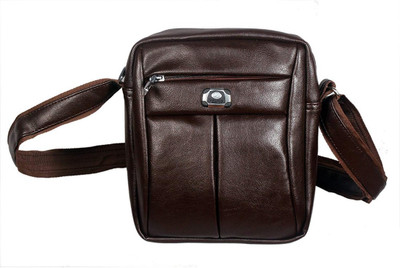 

Young Men Casual Brown PU Sling Bag