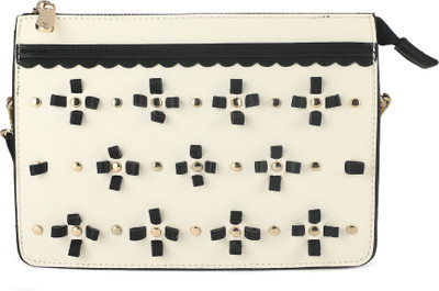 

Van Heusen Women Casual Black, White PU Sling Bag