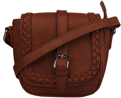 

shanaz fashion Girls Evening/Party, Casual, Formal Brown PU Sling Bag