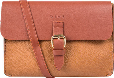 Holii Women Casual Tan PU Sling Bag