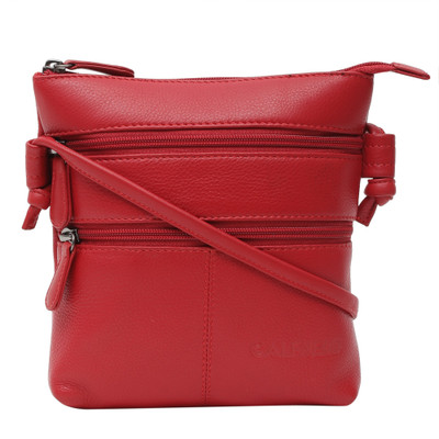 

Calfnero Women Casual Red Genuine Leather Sling Bag