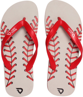 

Sports Meister Sports Meister for Trendy Stylish Men's White Color Baseball Ball Printing Designs Rubber Flip Flop Flip Flops