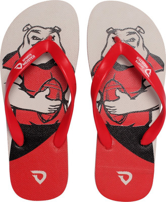 

Sports Meister Sports Meister for Stylish Fashion Men's White Color Bull Dog Print Design Rubber Flip Flop Flip Flops
