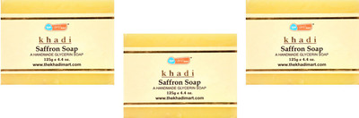 

KHADI MART Saffron Soap - (Pack of 3)(375 g, Pack of 3)