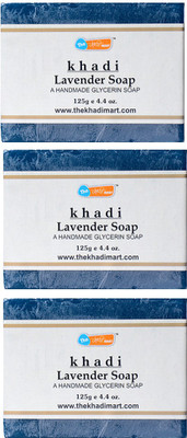 

KHADI MART Lavander Soap - (Pack of 3)(375 g, Pack of 3)