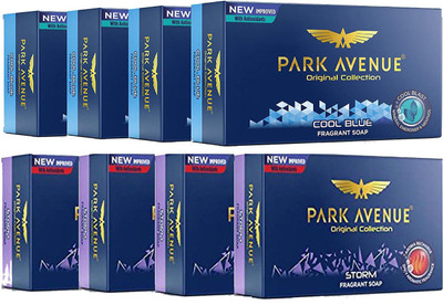 

Park Avenue STORM & COOL BLUE Fragrant Soap 125g X 8(1000 g, Pack of 8)