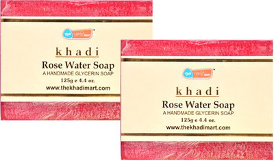 

KHADI MART Rose Water Soap - (Pack of 2)(250 g, Pack of 2)