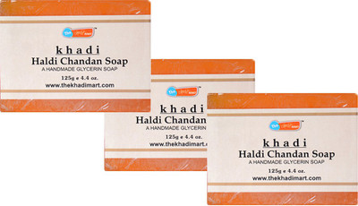 

KHADI MART Chandan Haldi Soap - (Pack of 3)(375 g, Pack of 3)