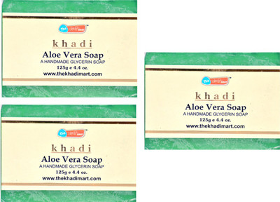 

KHADI MART Aloe Vera Soap - (Pack of 3)(375 g, Pack of 3)