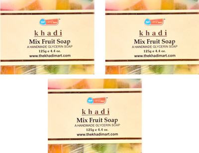 

KHADI MART Mix Fruit Soap - (Pack of 3)(375 g, Pack of 3)