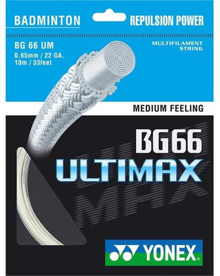 

Yonex BG66 Ultimax 0.65 Badminton String - 10 m(White)