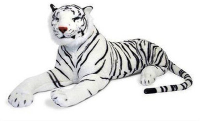 

Adeal White wild Jungle Tiger Stuffed Toy - 20 cm(Multicolor)