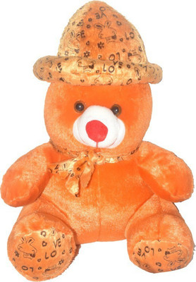 

smayira soft teddy with cap - 43 cm(Golden, Brown), Brown;golden
