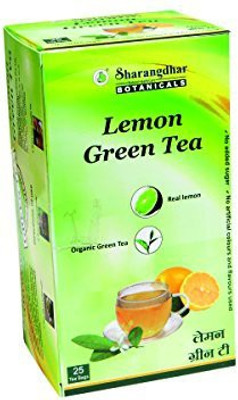 

SHARANGDHAR Organic Lemon Green Tea, Real Lemon, Pack of 25 Tea Bags (Pack of 1) Lemon Green Tea Bags(100 g, Box)