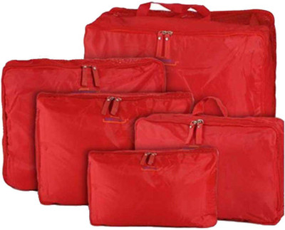 

PackNBuy Travel Organizers Bags in Bag 5 Set Packing Cubes Combo(Red)
