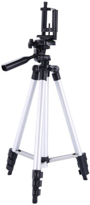 

CALLIE Fully Flexible Mount Cum Tripod, Standwith 3D Head & Quick Release Plate {Silver} Monopod(Silver, Supports Up to 1500)