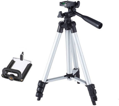 

BUYWELL Tripod-3110 40.2 Inch Portable Camera Tripod With Three-Dimensional Head & Quick Release Plate Tripod Kit(Silver, Supports Up to 1500)