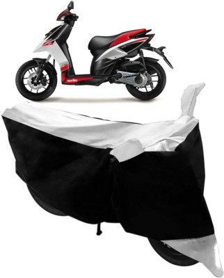 Flipkart SmartBuy Two Wheeler Cover for Aprilia(SR 125, Black, Silver)