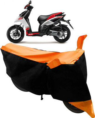 Flipkart SmartBuy Two Wheeler Cover for Aprilia(SR 125, Black, Orange)