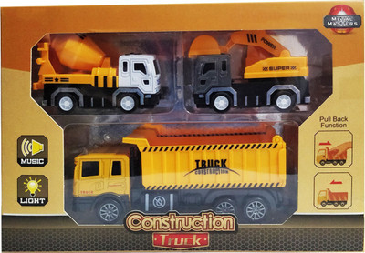 

Emob Battery Operated Dumpster Truck with 2 Mini Pull Back Vehicle Construction Trucks(Multicolor)