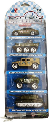 

Johnnie Boy Premium Metal HOT Die-Cast Super Army Metal Car Series Set Of 5 Toy Car(Multicolor)