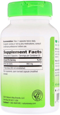 

Nature's Way Nature's Way, White Oak Bark, 480 mg, 100 Vegetarian Capsules(100 No)