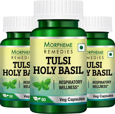 

Morpheme Remedies Tulsi Holy Basil Caps 500mg Extract (Pack Of 3)(180 No)