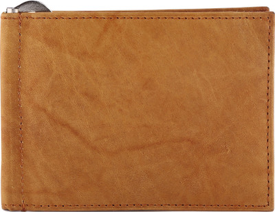 

FIFBI Men Brown Genuine Leather Money Clip(6 Card Slots), L brown