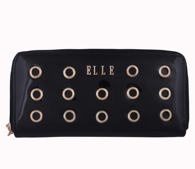 

ELLE Women Casual Black Artificial Leather Wallet(10 Card Slots), Green