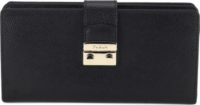 

Furla Women Formal Black Genuine Leather Wallet(10 Card Slots), Onyx