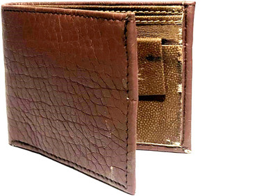 

LAER Men Brown Genuine Leather Wallet(2 Card Slots)
