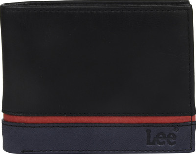 

Lee Men Casual Black Genuine Leather Wallet(6 Card Slots), Multi