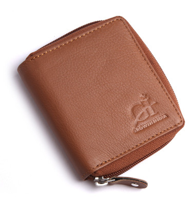 

Growth India Men Tan Genuine Leather Wallet(8 Card Slots)