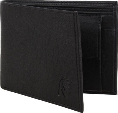 

R Men Casual Black Artificial Leather Wallet(3 Card Slots)