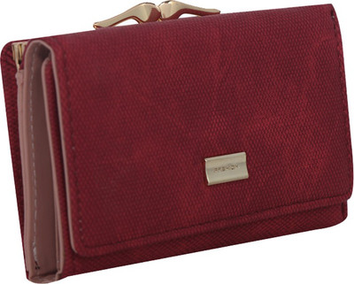 

Cidky Women Maroon Artificial Leather Wallet(6 Card Slots), Rusk maroon