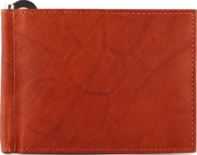 

FIFBI Men Red Genuine Leather Money Clip(6 Card Slots), Casual red