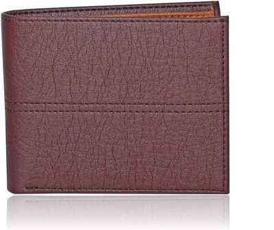 

arrowbee Men Black Artificial Leather Wallet(6 Card Slots), Brown-tan