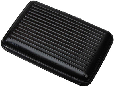 

Three Secondz Men Black Plastic Card Holder(8 Card Slots)